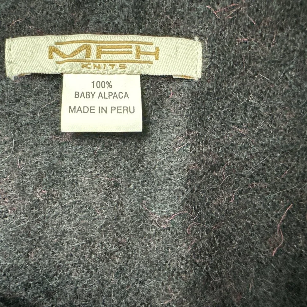 MFH Knits Baby Alpaca Scarf Wine & Black